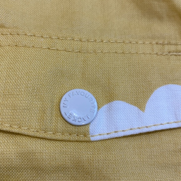 H&M Coated Woven Cotton Jacket, Hearts, Yellow/White, Toddler, Kids 3T (2-3 yrs) - Picture 11 of 11